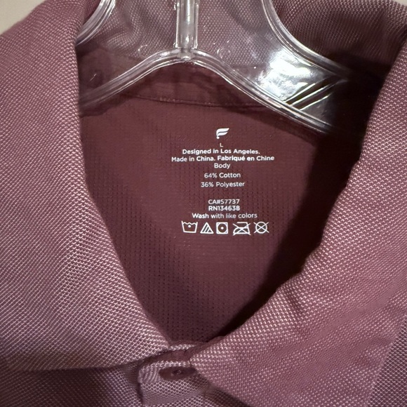 Fabletics The Dash Button Down Shirt - Red - Size Large - Picture 3 of 3